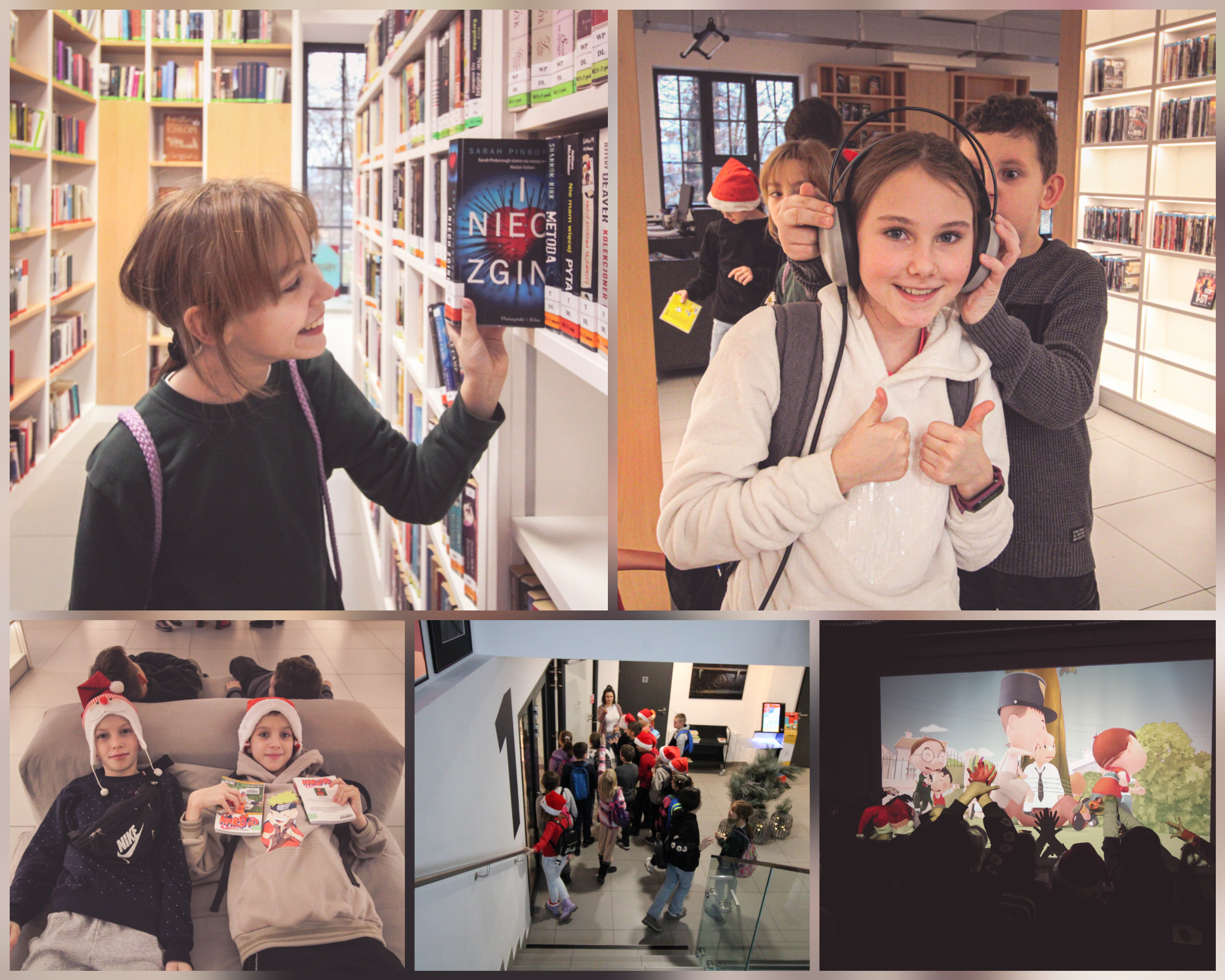 Fotorelacja z mikołajek klas czwartych w Miejskiej Bibliotece w Żorach.