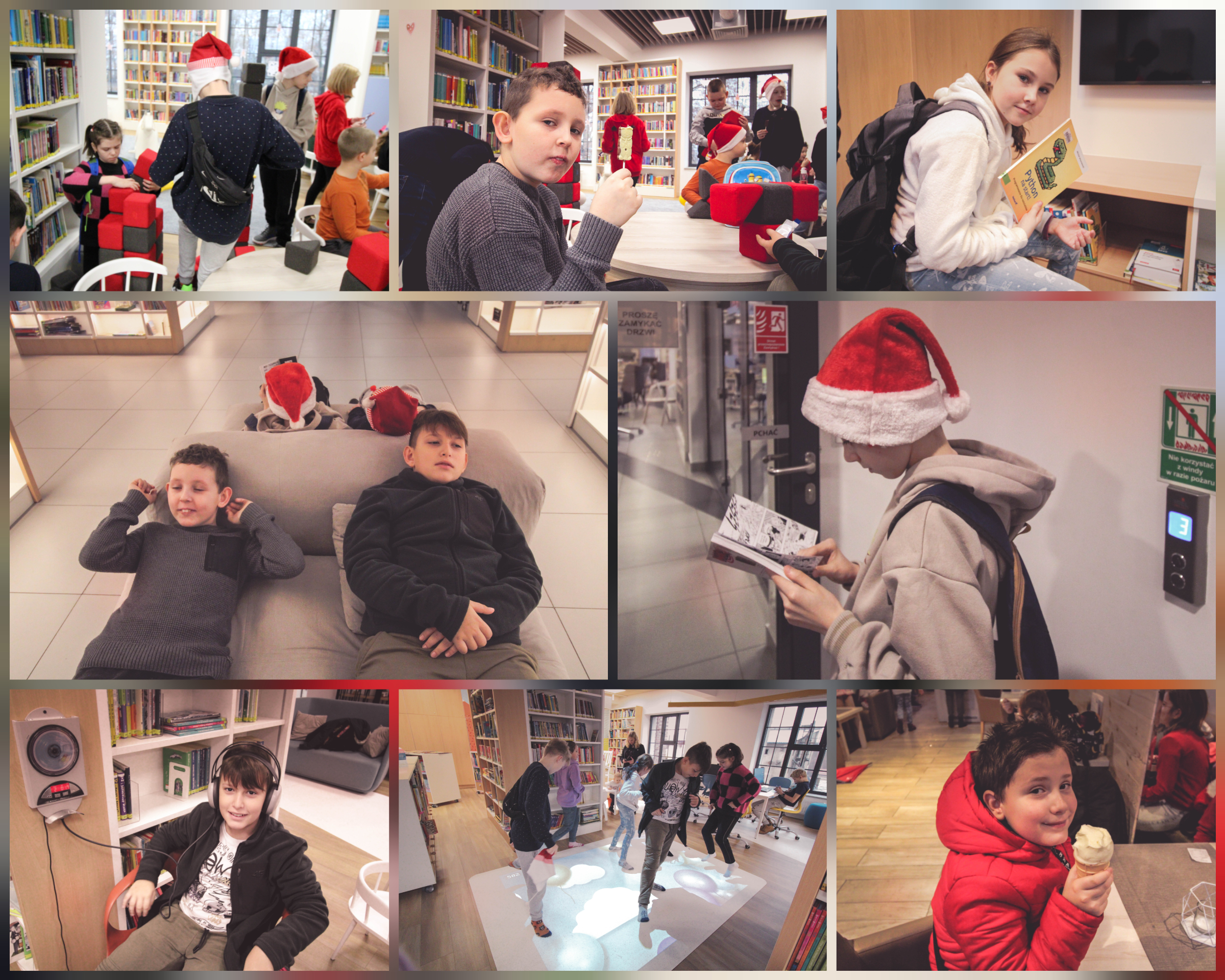 Fotorelacja z mikołajek klas czwartych w Miejskiej Bibliotece w Żorach.