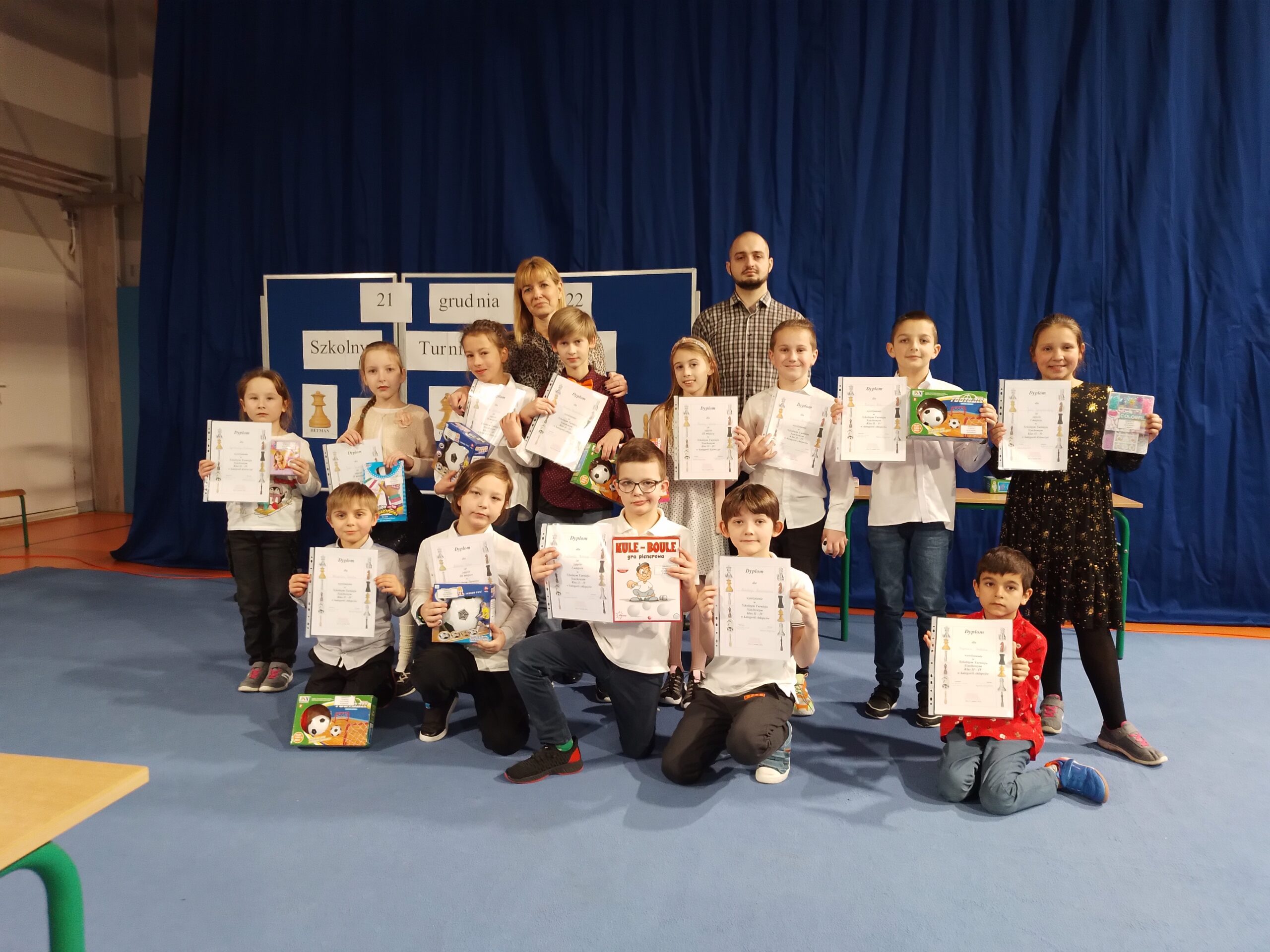 Turniej szachowy- wręczenie nagród.