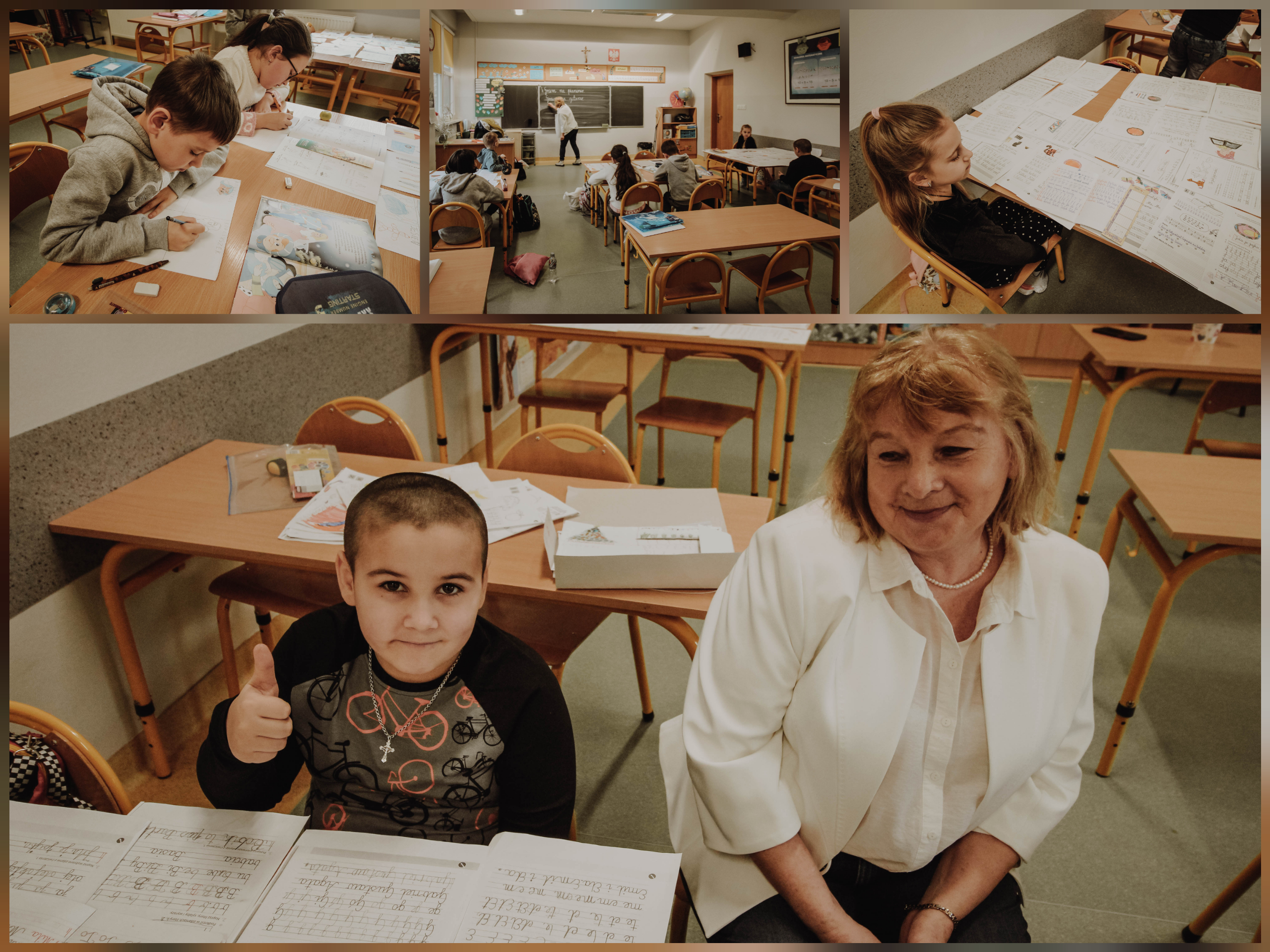 Uczniowie i uczennice z Ukrainy w czasie zajęć języka polskiego/ Учні та учениці з України під час занять з польської мови