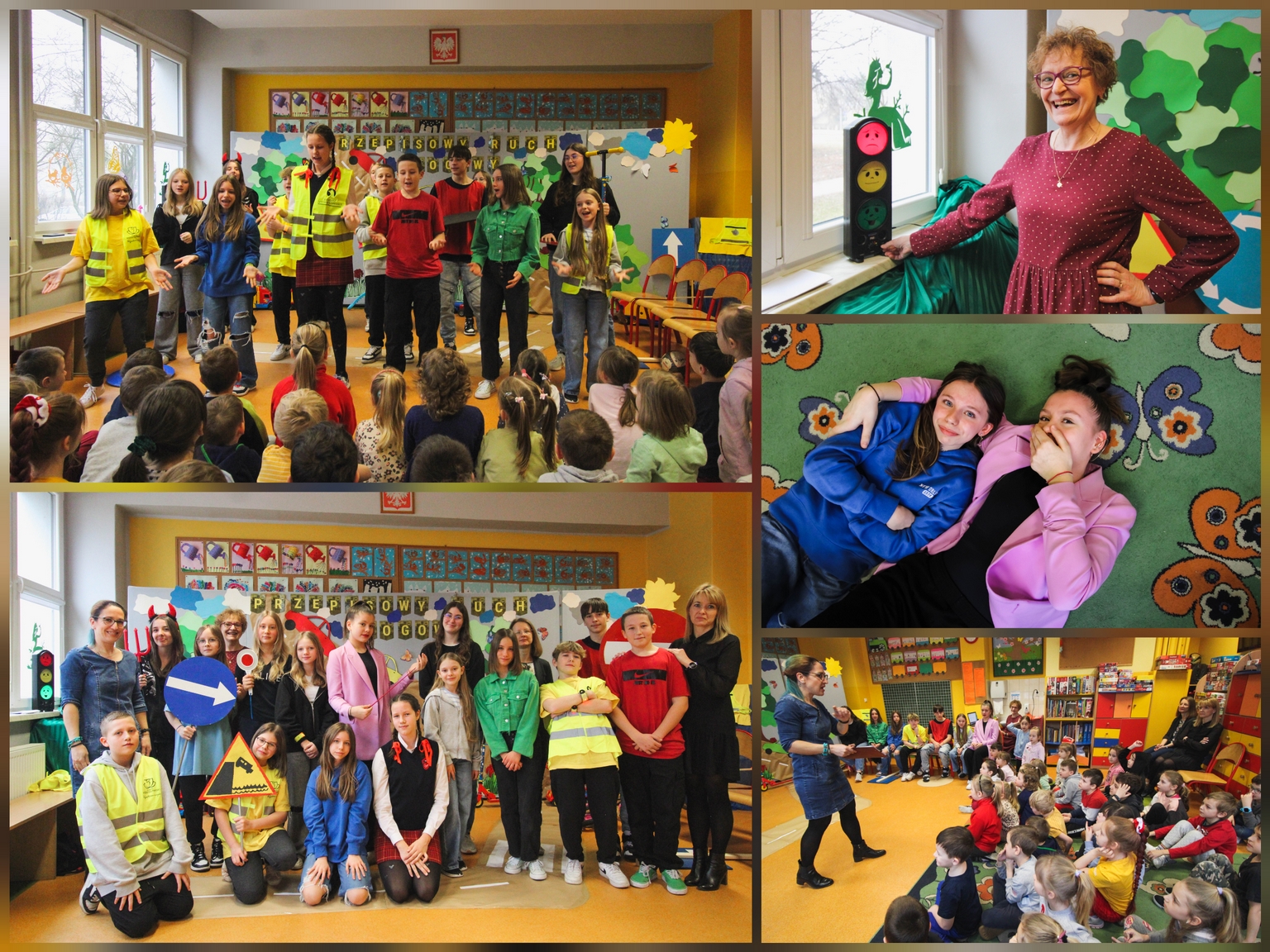 Dzieci i młodzież w czasie przedstawienia.