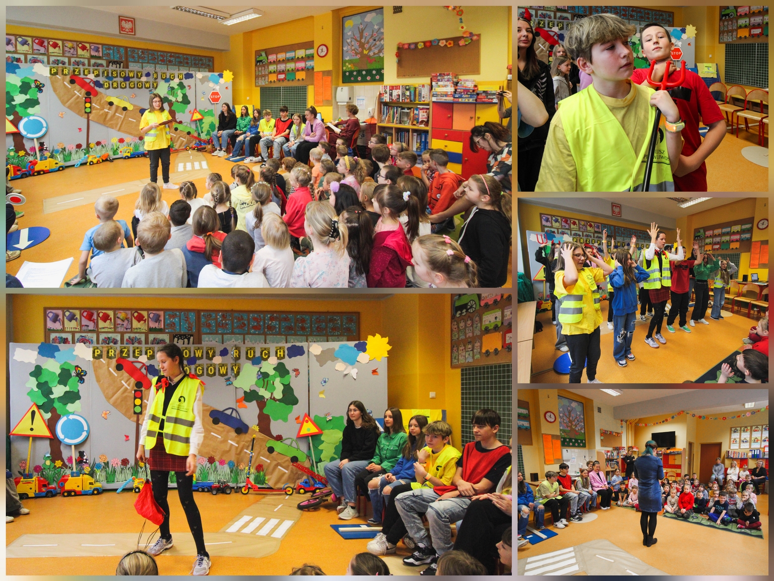 Dzieci i młodzież w czasie przedstawienia.