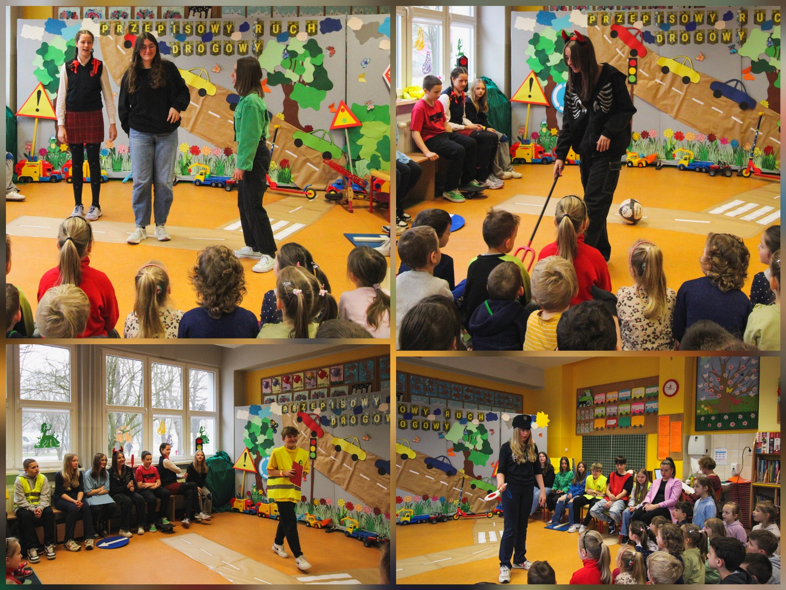 Dzieci i młodzież w czasie przedstawienia.