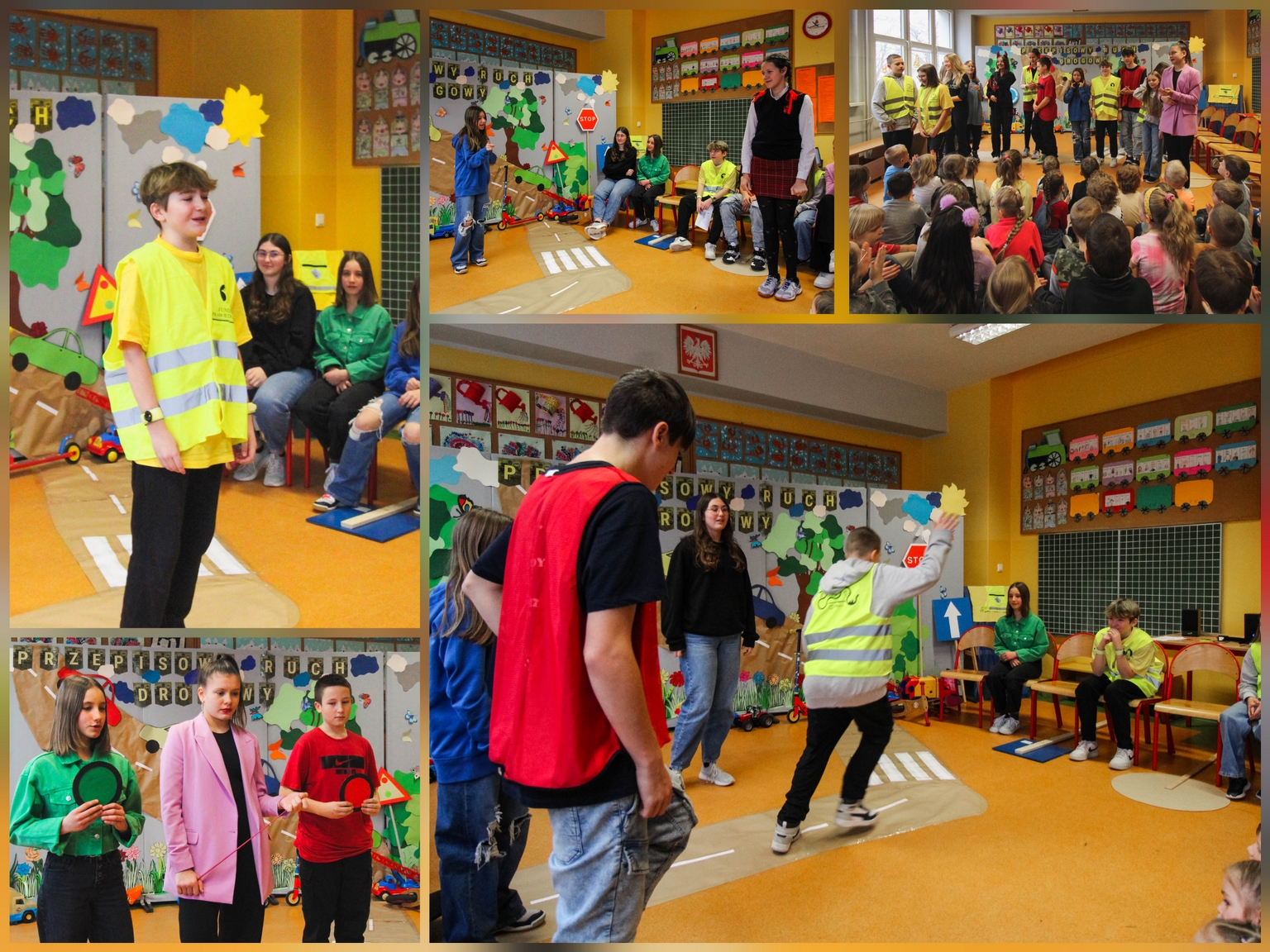 Dzieci i młodzież w czasie przedstawienia.