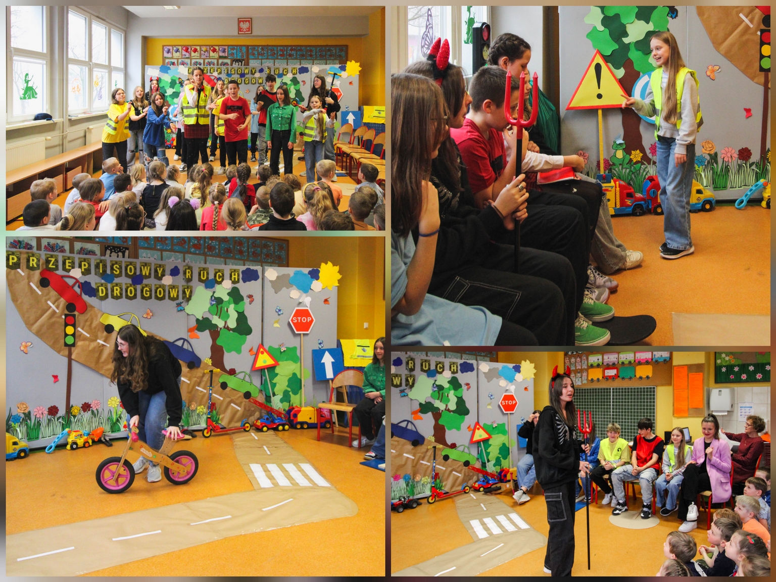 Dzieci i młodzież w czasie przedstawienia.