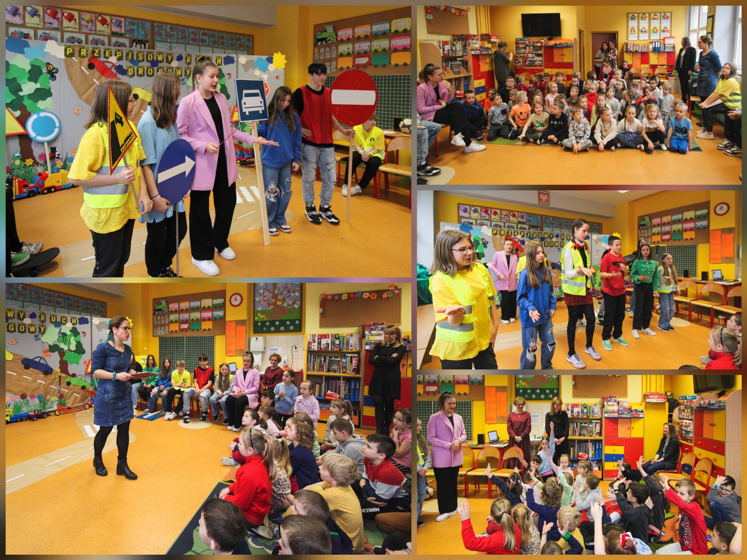 Dzieci i młodzież w czasie przedstawienia.