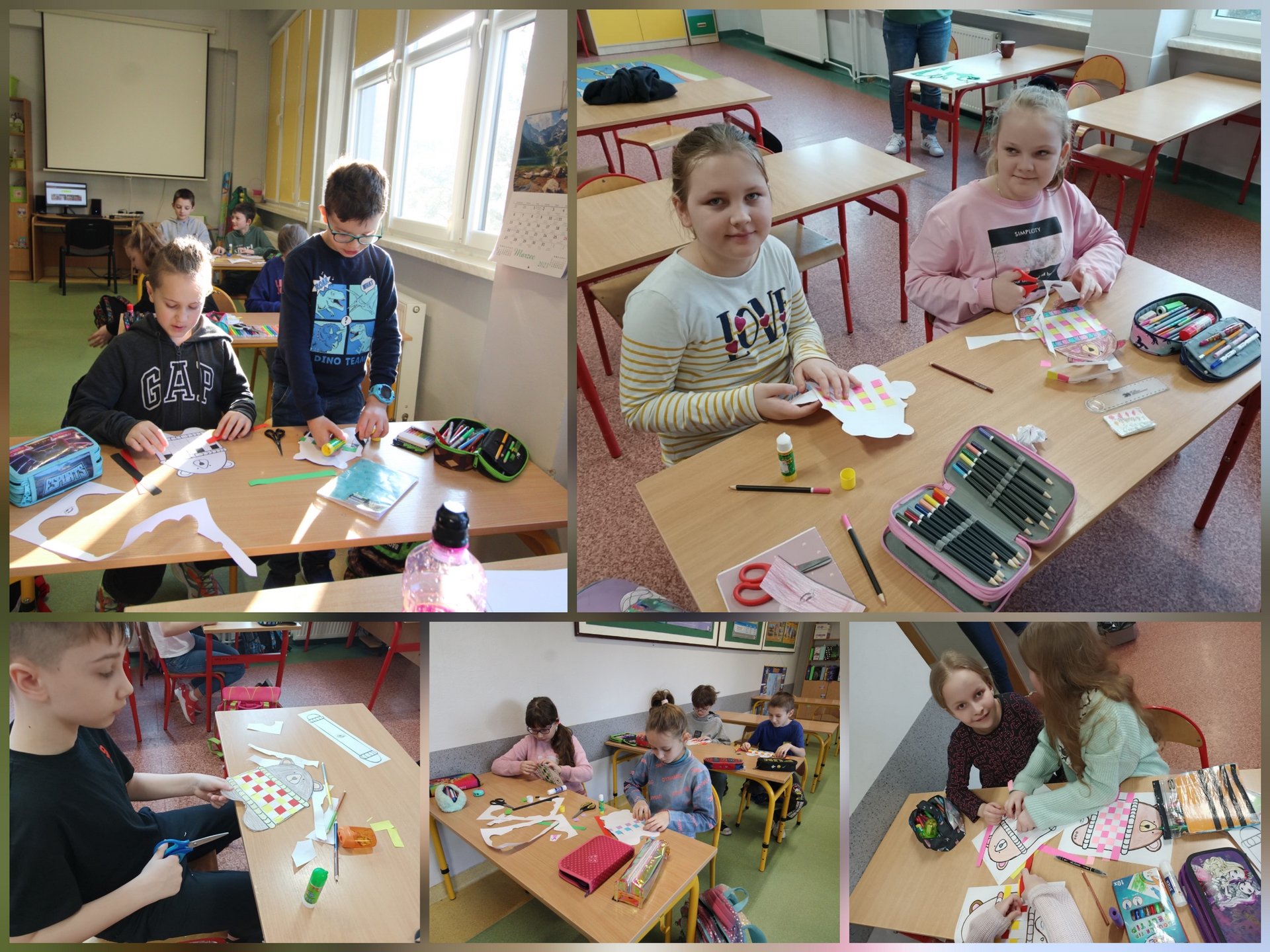 Dzieci w czasie zajęć plastycznych.