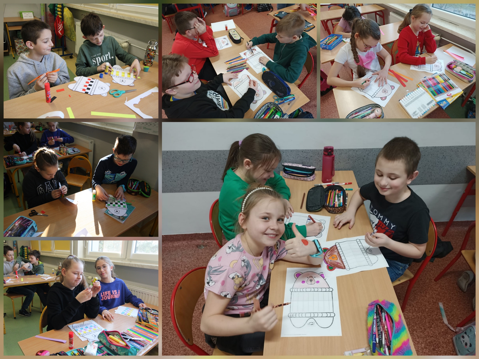 Dzieci w czasie zajęć plastycznych.