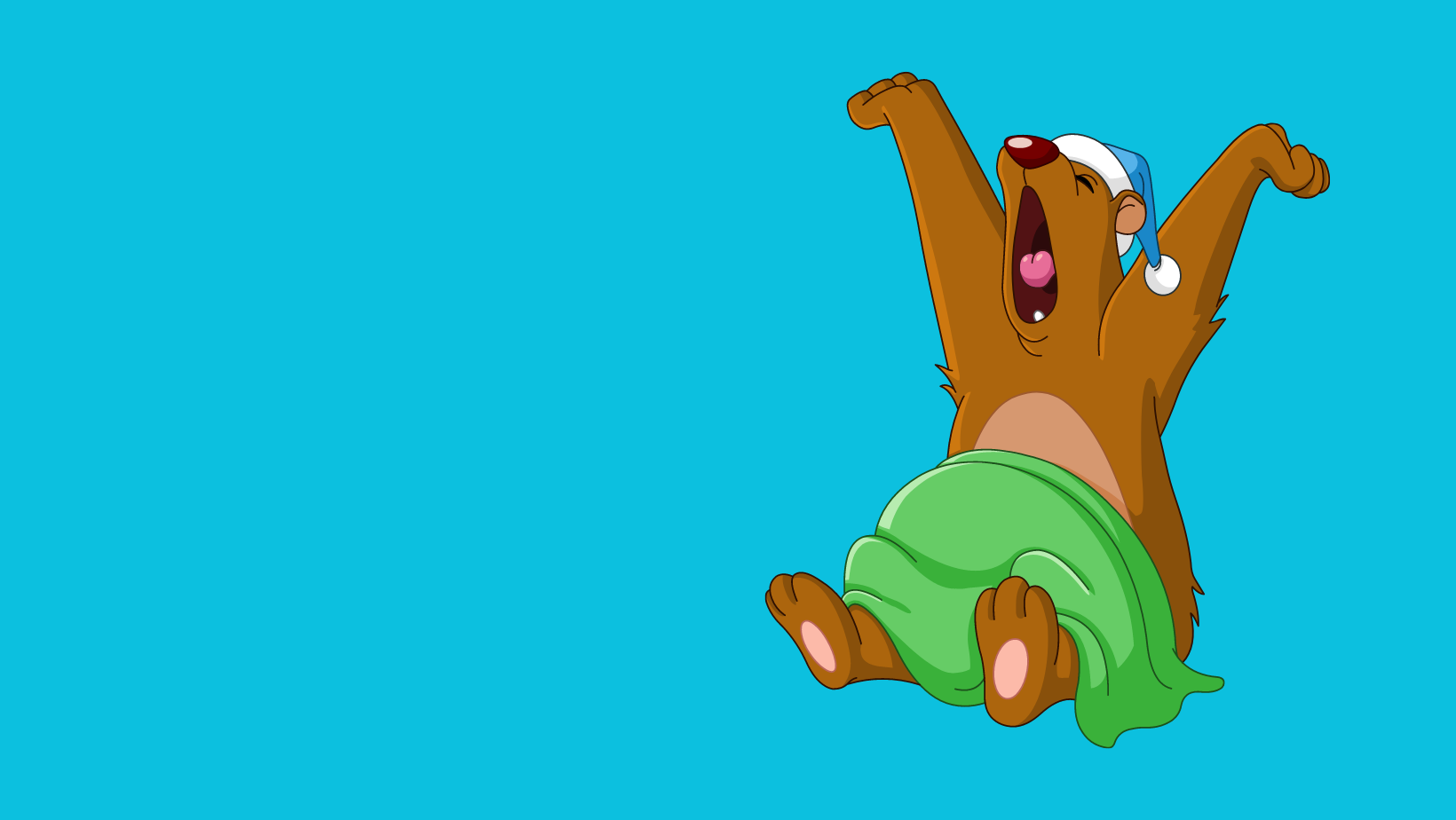 Grafika: budzący się niedźwiedź.