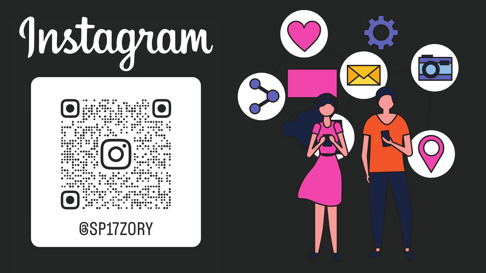 Kod QR profilu szkoły w serwisie Instagram.
