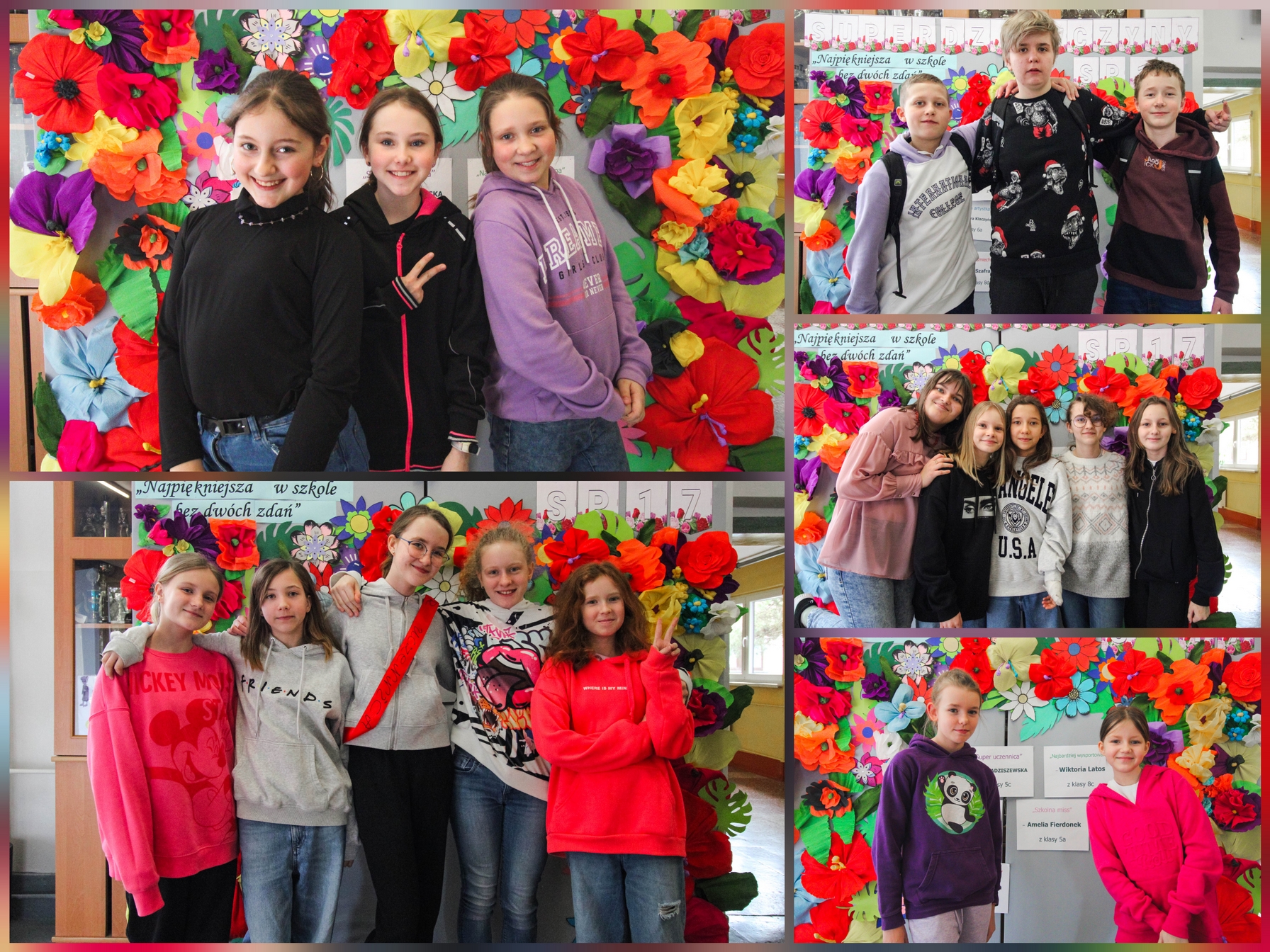 Społeczność Szkoły w czasie obchodów Dnia Kobiet.