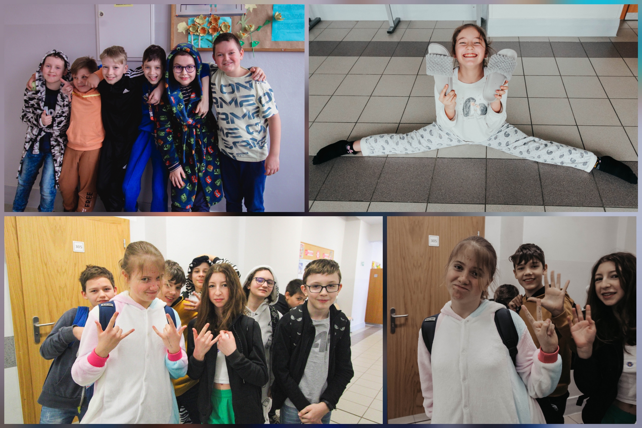 Społeczność naszej szkoły pierwszego dnia wiosny.