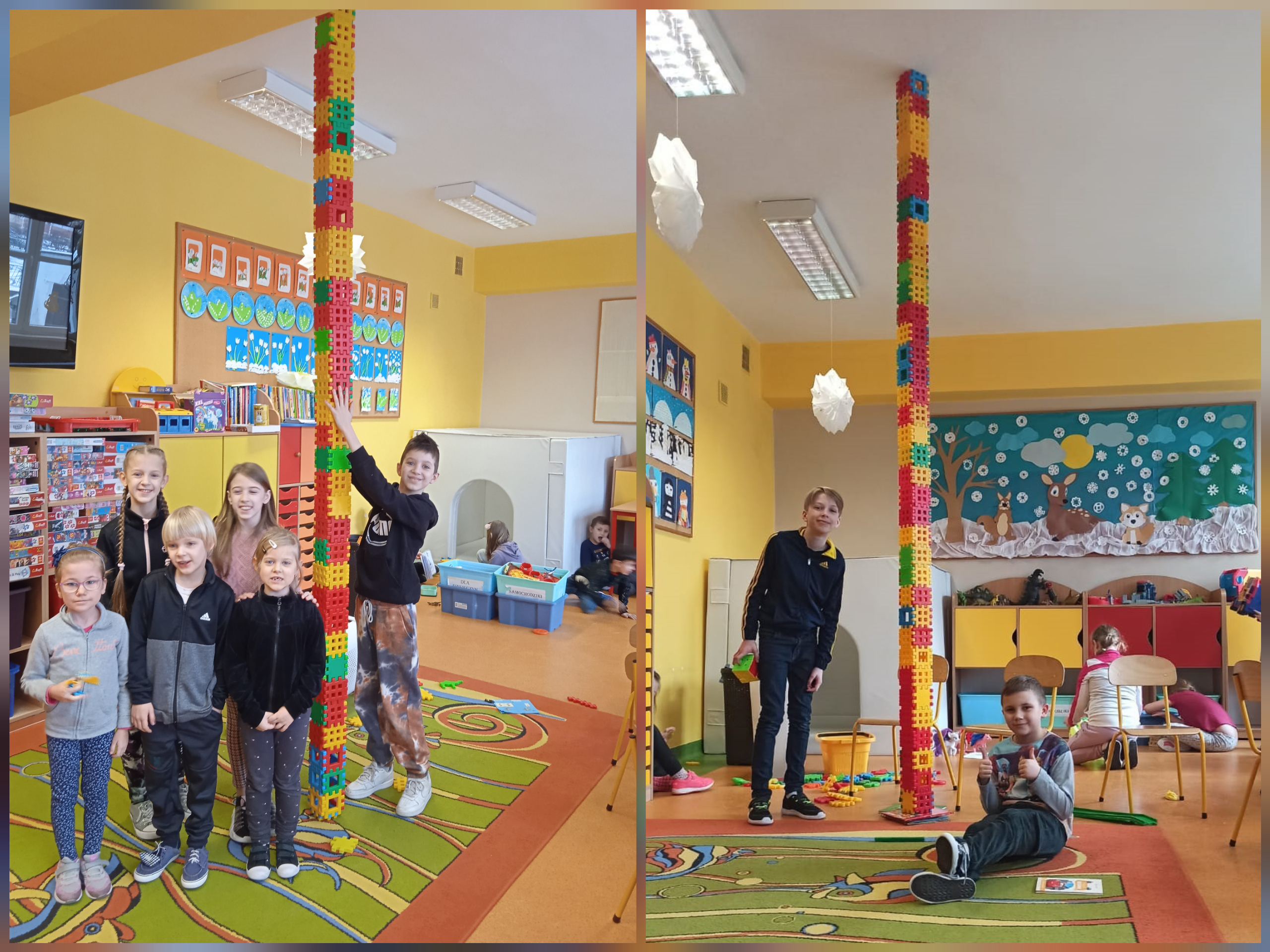 Wychowankowie świetlicy w czasie różnych aktywności.