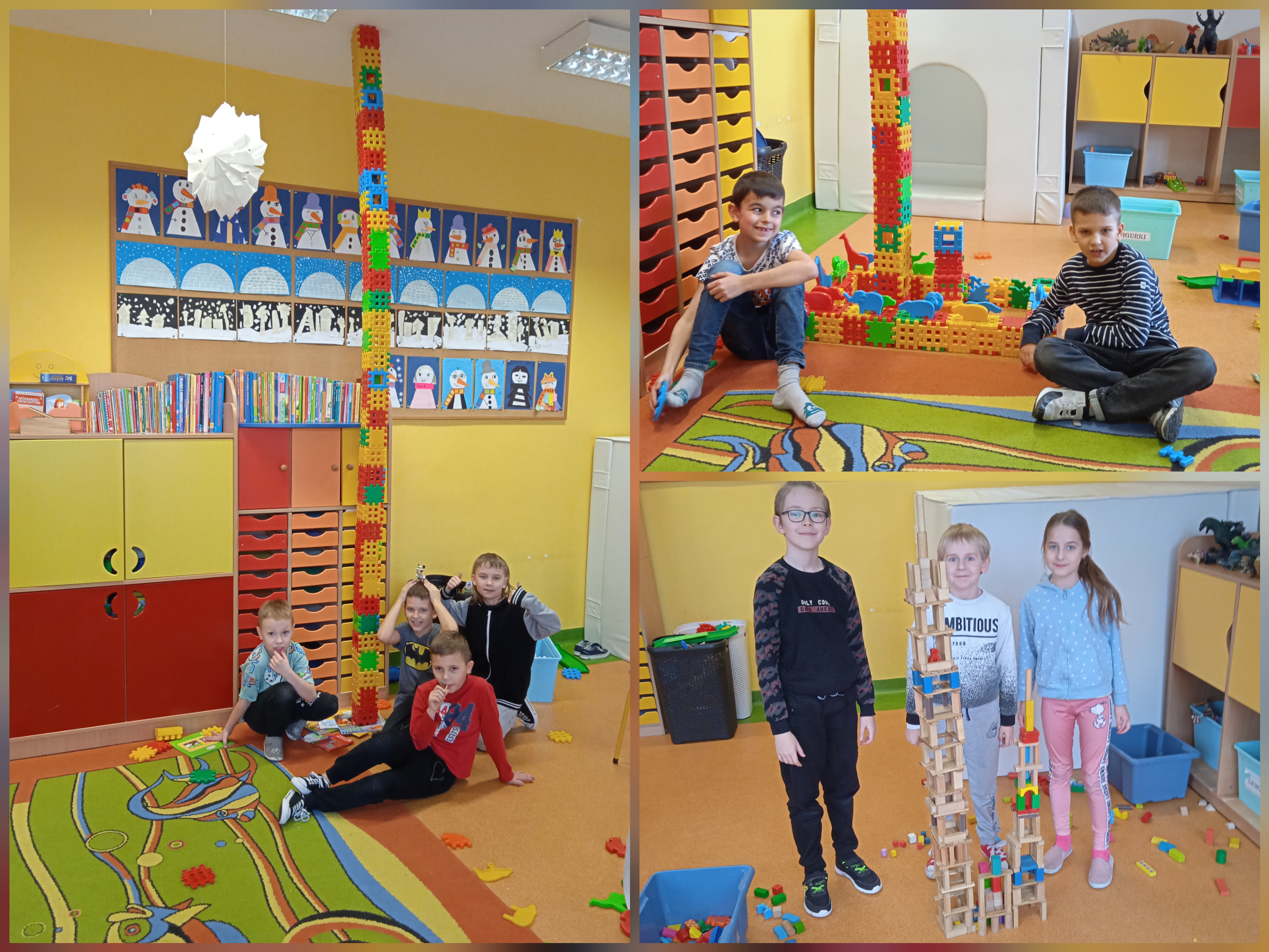 Wychowankowie świetlicy w czasie różnych aktywności.