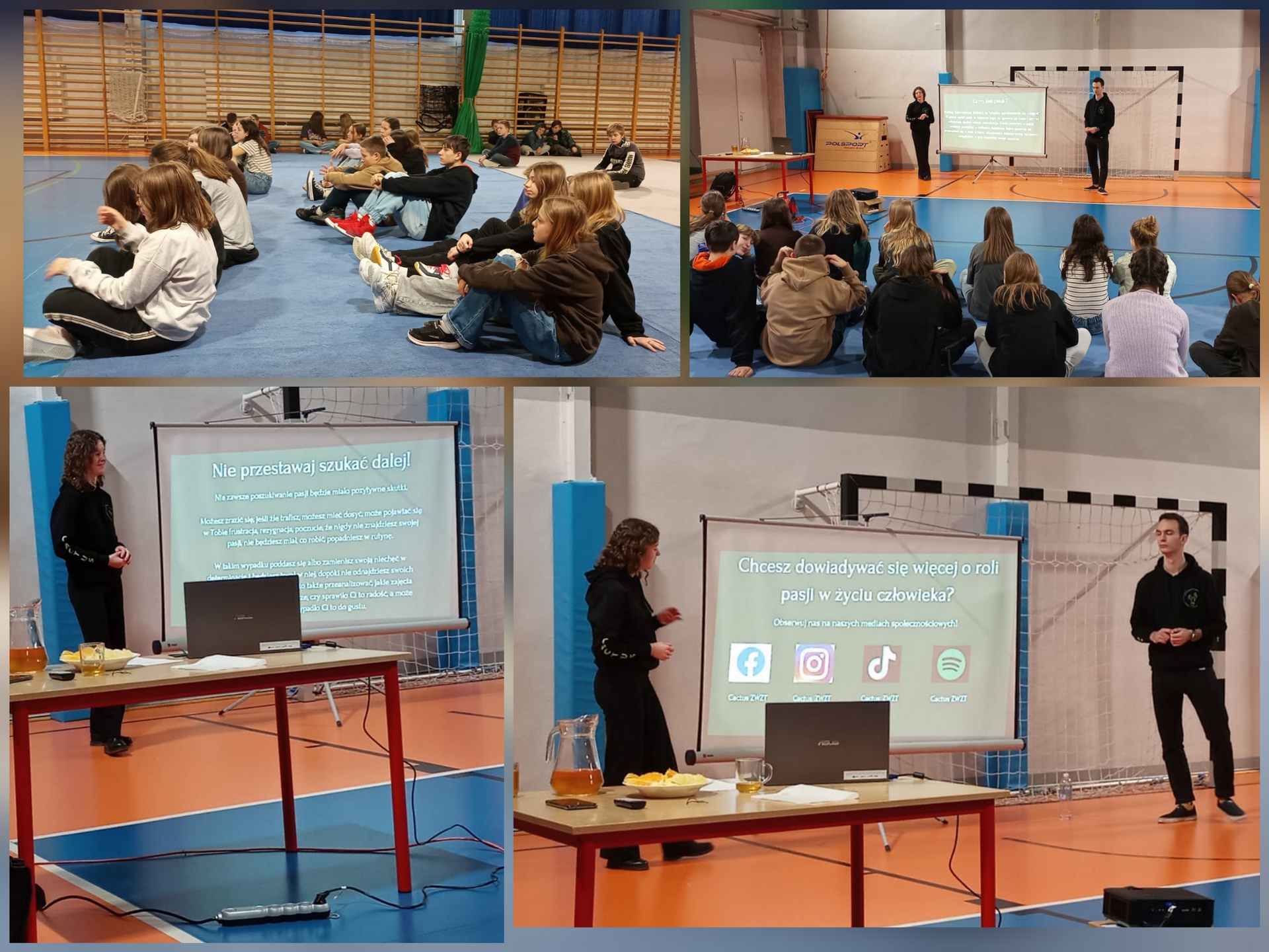 Uczniowie i uczennice w czasie warsztatów.