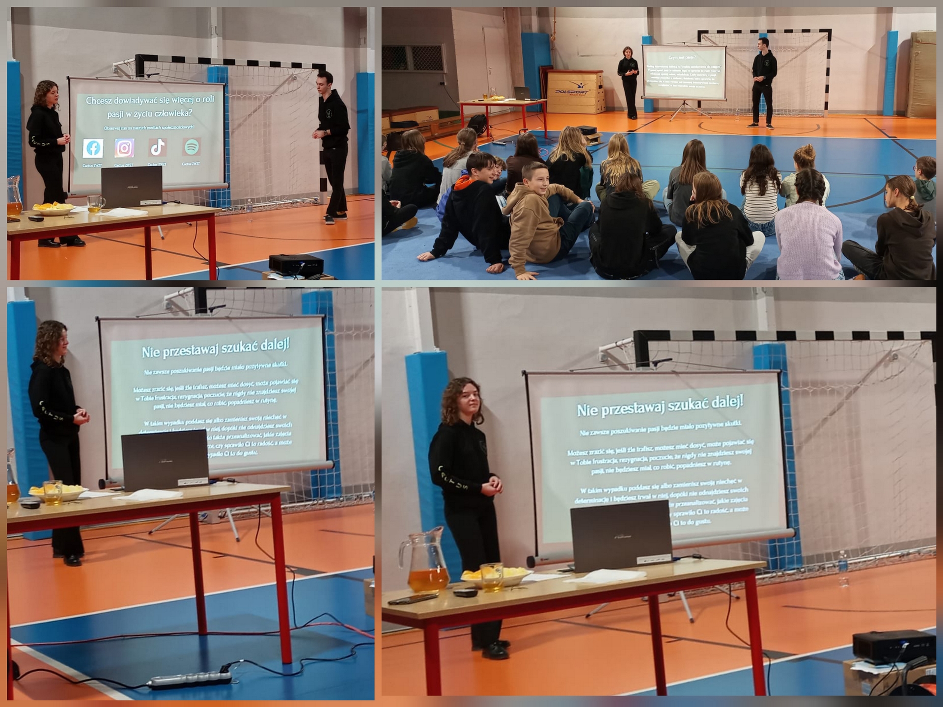 Uczniowie i uczennice w czasie warsztatów.