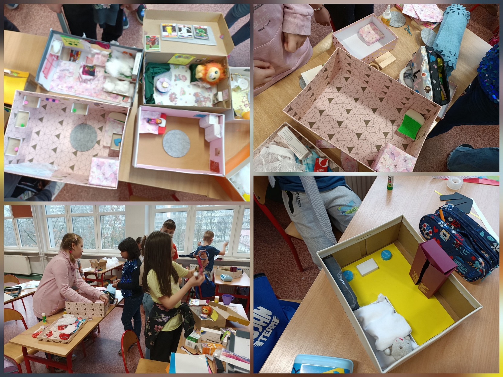 Uczniowie i uczennice w czasie zajęć technicznych.