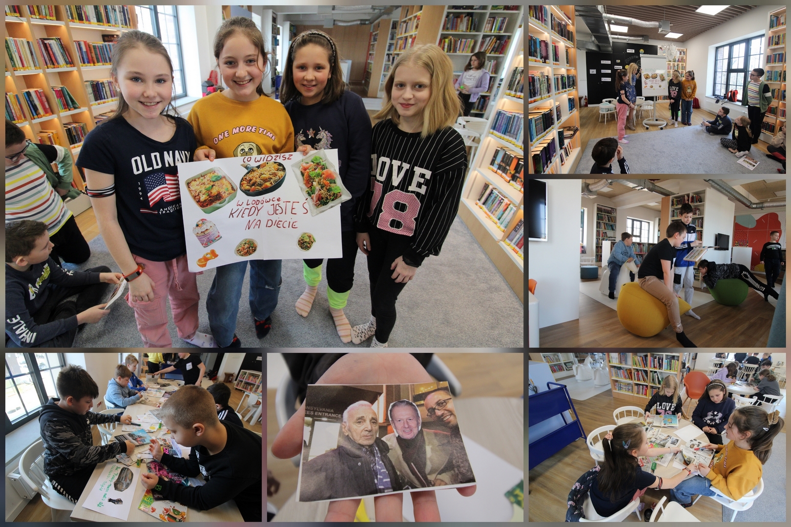 Uczniowie i uczennice w czasie warsztatów w MBP w Żorach.