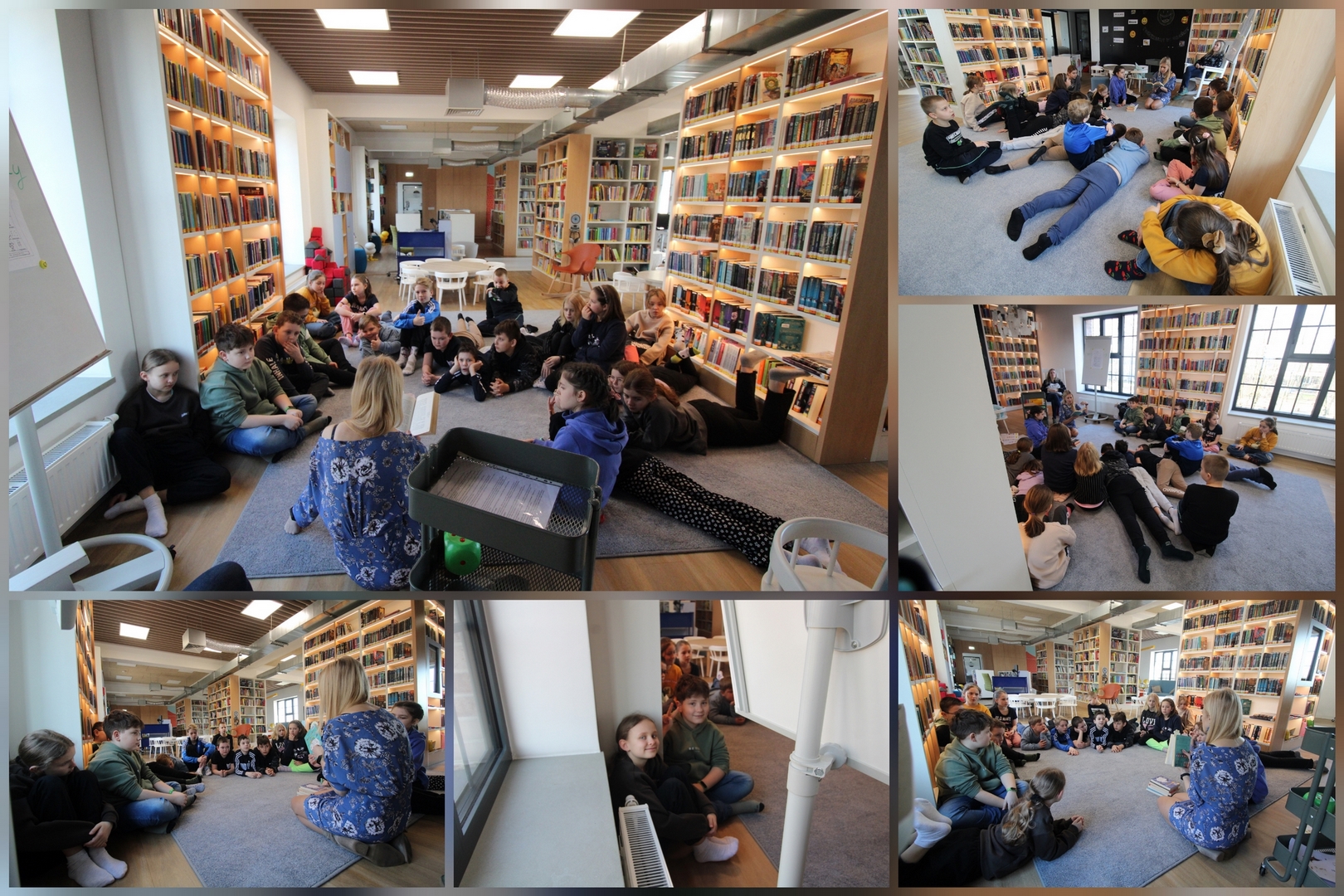 Uczniowie i uczennice w czasie warsztatów w MBP w Żorach.