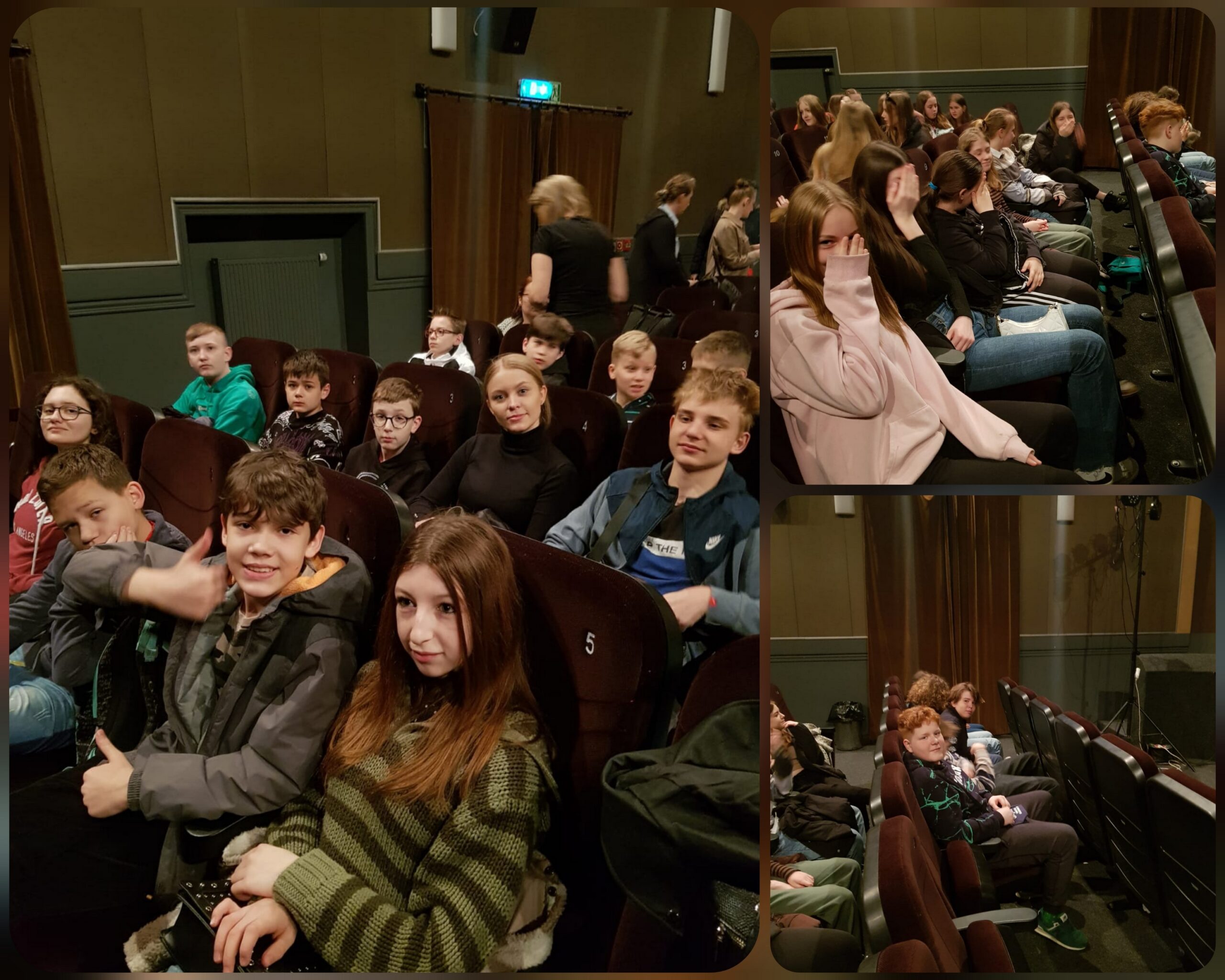 Uczniowie i uczennice w trakcie spektaklu.