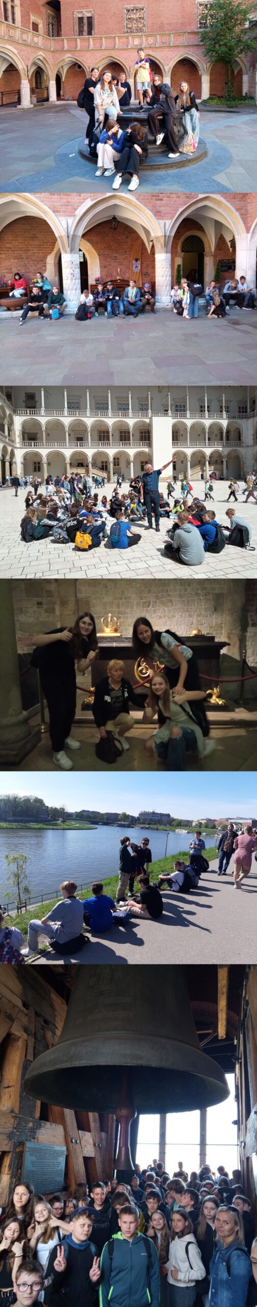 Uczniowie podczas wycieczki do Krakowa.