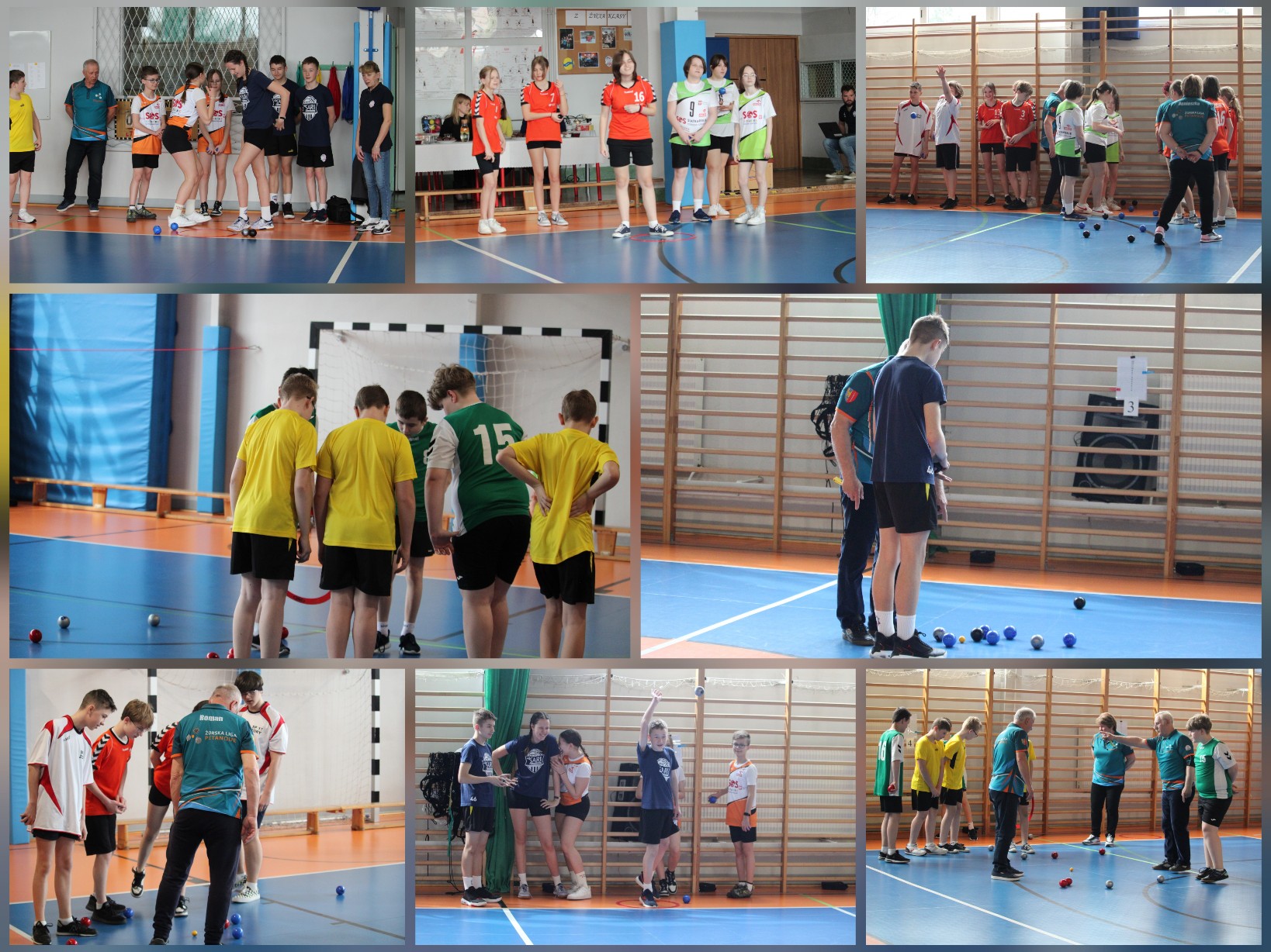 Rozgrywki szkolnego turnieju pentaque.