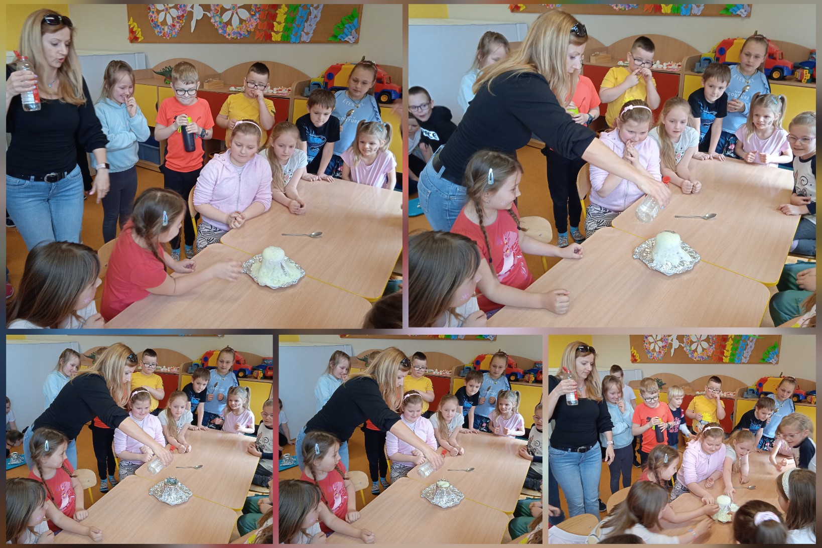 Wychowankowie świetlicy w trakcie zajęć.