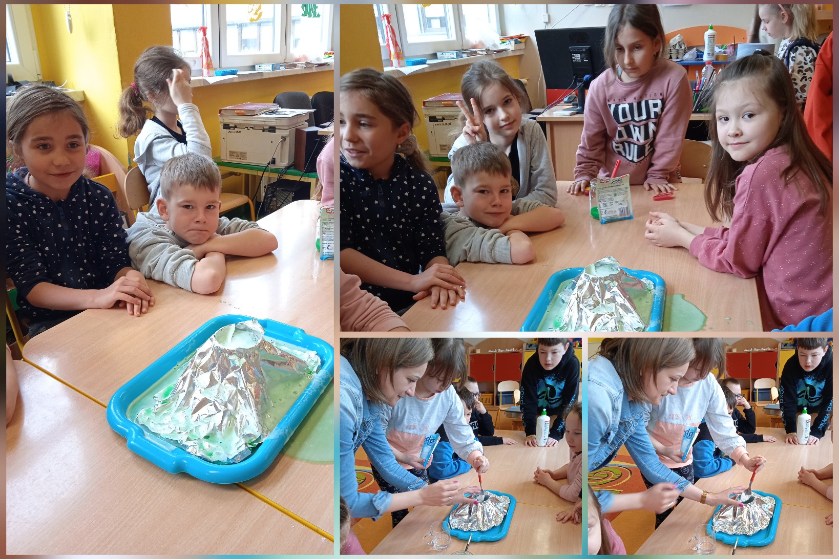 Wychowankowie świetlicy w trakcie zajęć.