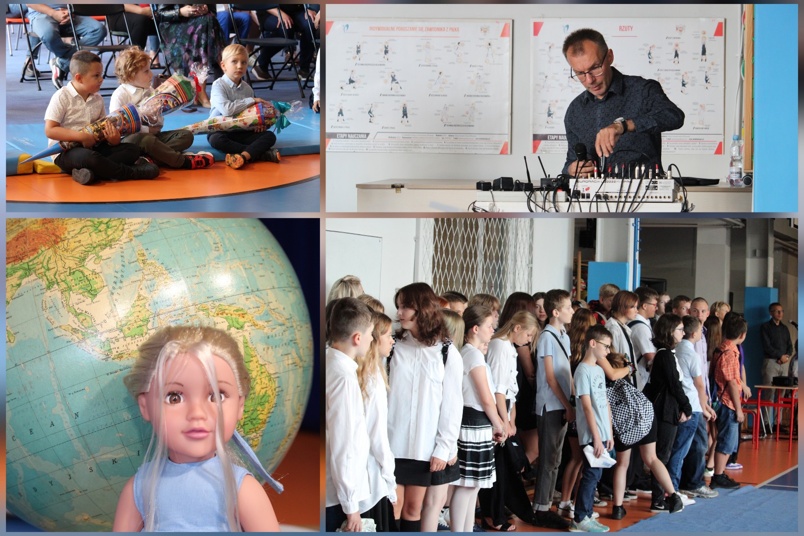 Uroczyste rozpoczęcie roku szkolnego 2023/2024- akademia w sali gimnastycznej