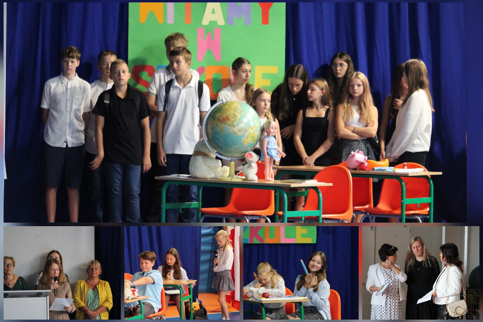 Uroczyste rozpoczęcie roku szkolnego 2023/2024- akademia w sali gimnastycznej