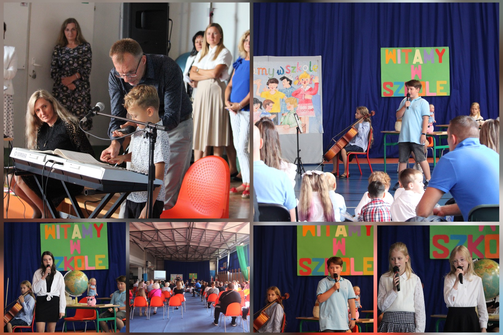 Uroczyste rozpoczęcie roku szkolnego 2023/2024- akademia w sali gimnastycznej