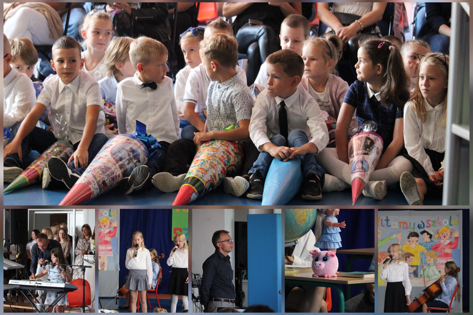 Uroczyste rozpoczęcie roku szkolnego 2023/2024- akademia w sali gimnastycznej