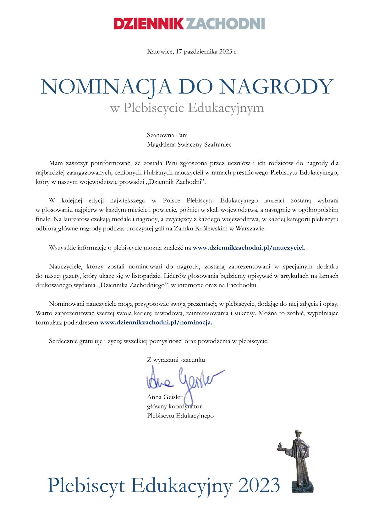 Plebiscyt Edukacyjny 2023