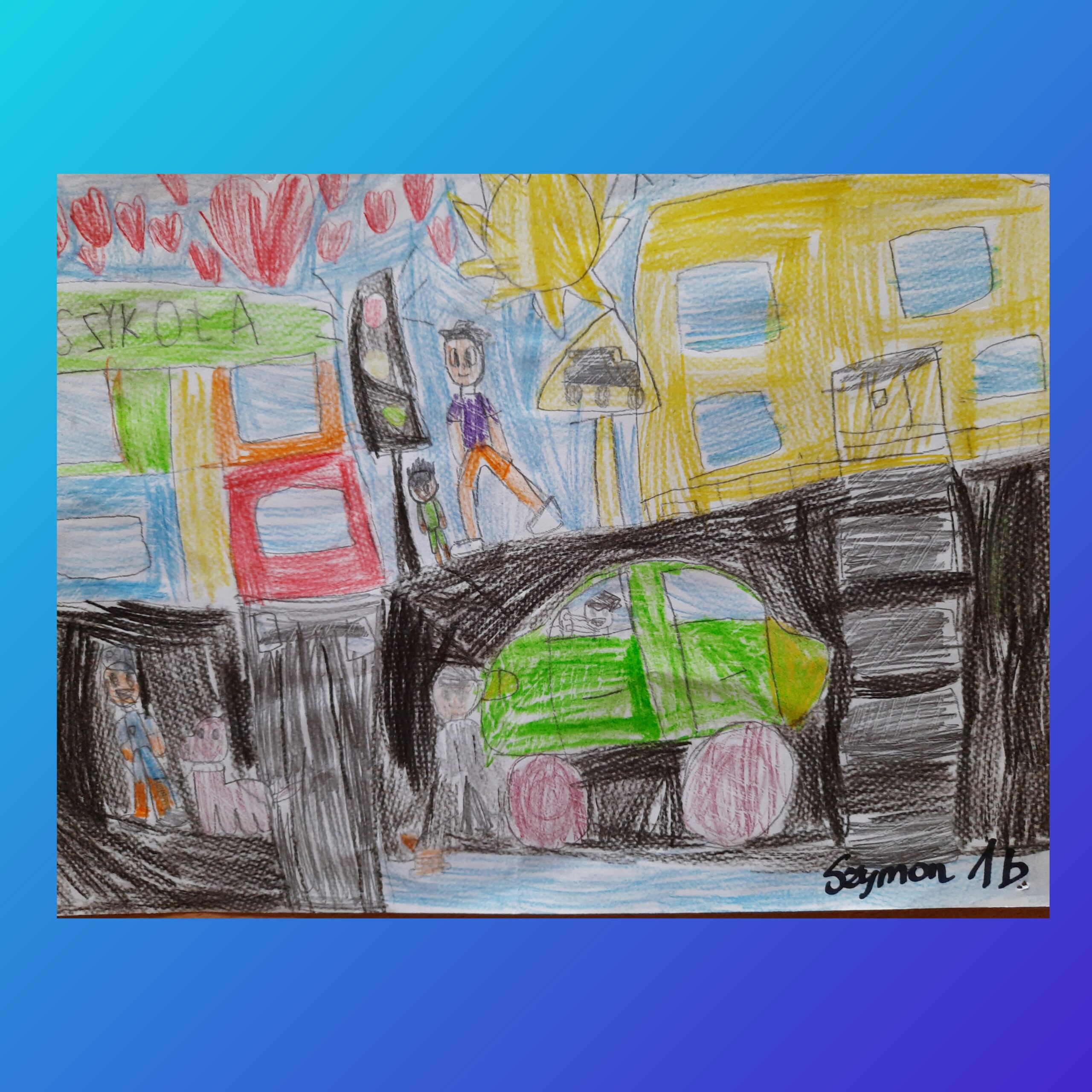 SZKOLNY KONKURS PLASTYCZNY DLA UCZNIÓW KLAS I,,BEZPIECZNA DROGA DO SZKOŁY’- prace uczniów klas I