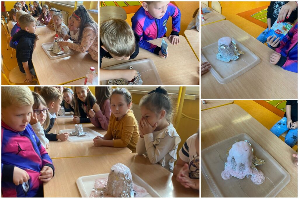 Uczniowie i uczennice w trakcie zajęć.