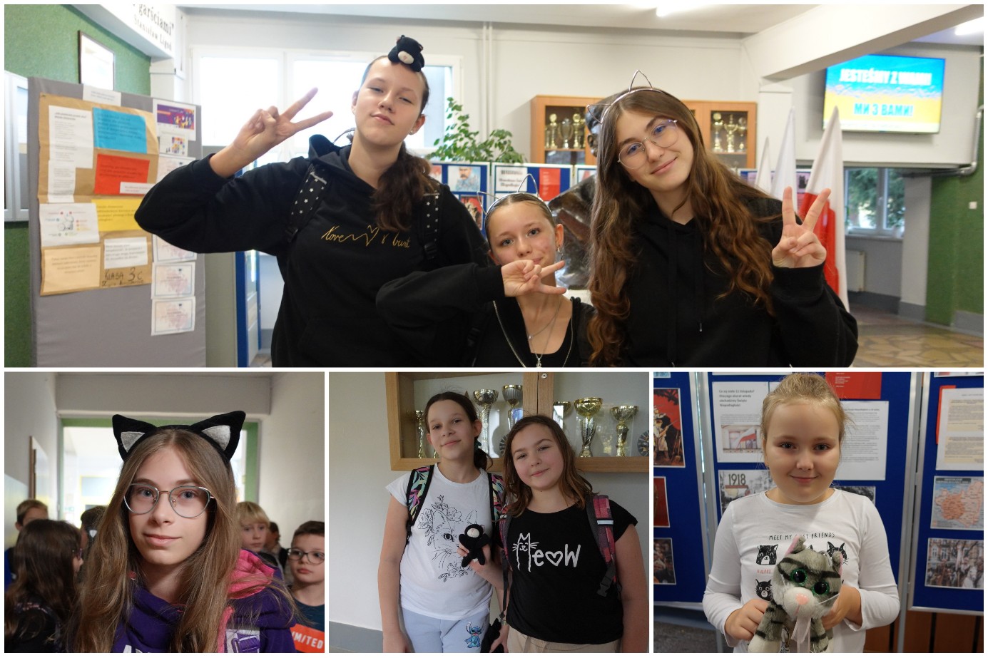 Społeczność SP17 w Dzień Czarnego Kota.