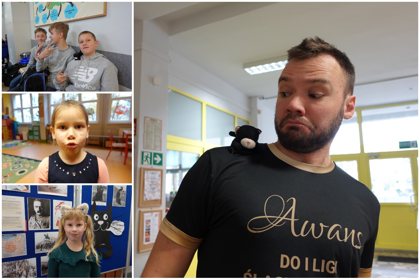 Społeczność SP17 w Dzień Czarnego Kota.