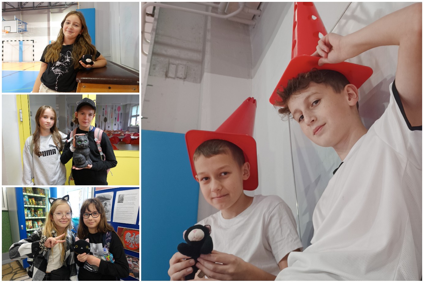 Społeczność SP17 w Dzień Czarnego Kota.