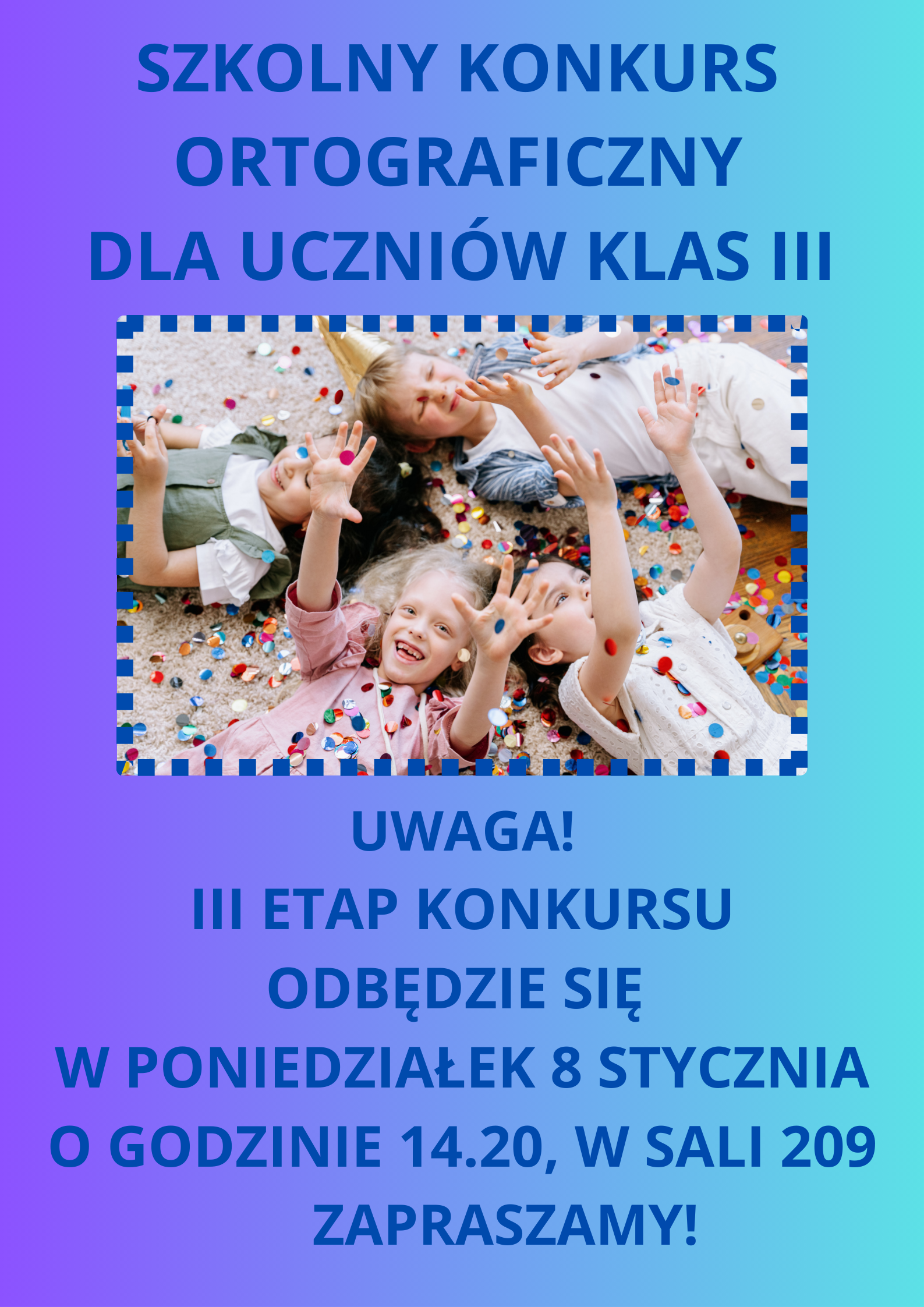 Liga ortograficzna plakat