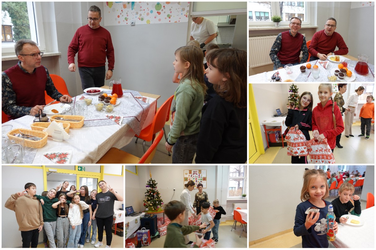 Wigilia w szkolnej jadalni.