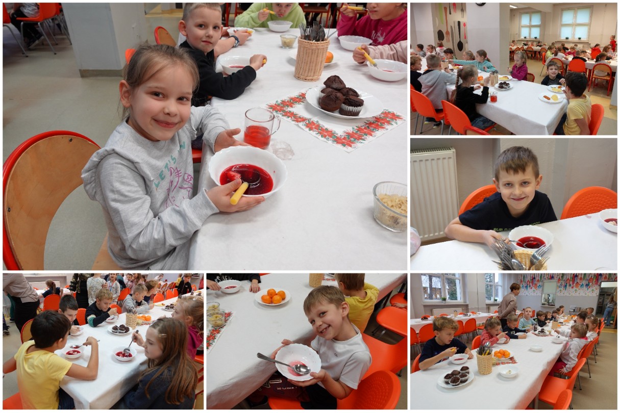 Wigilia w szkolnej jadalni.