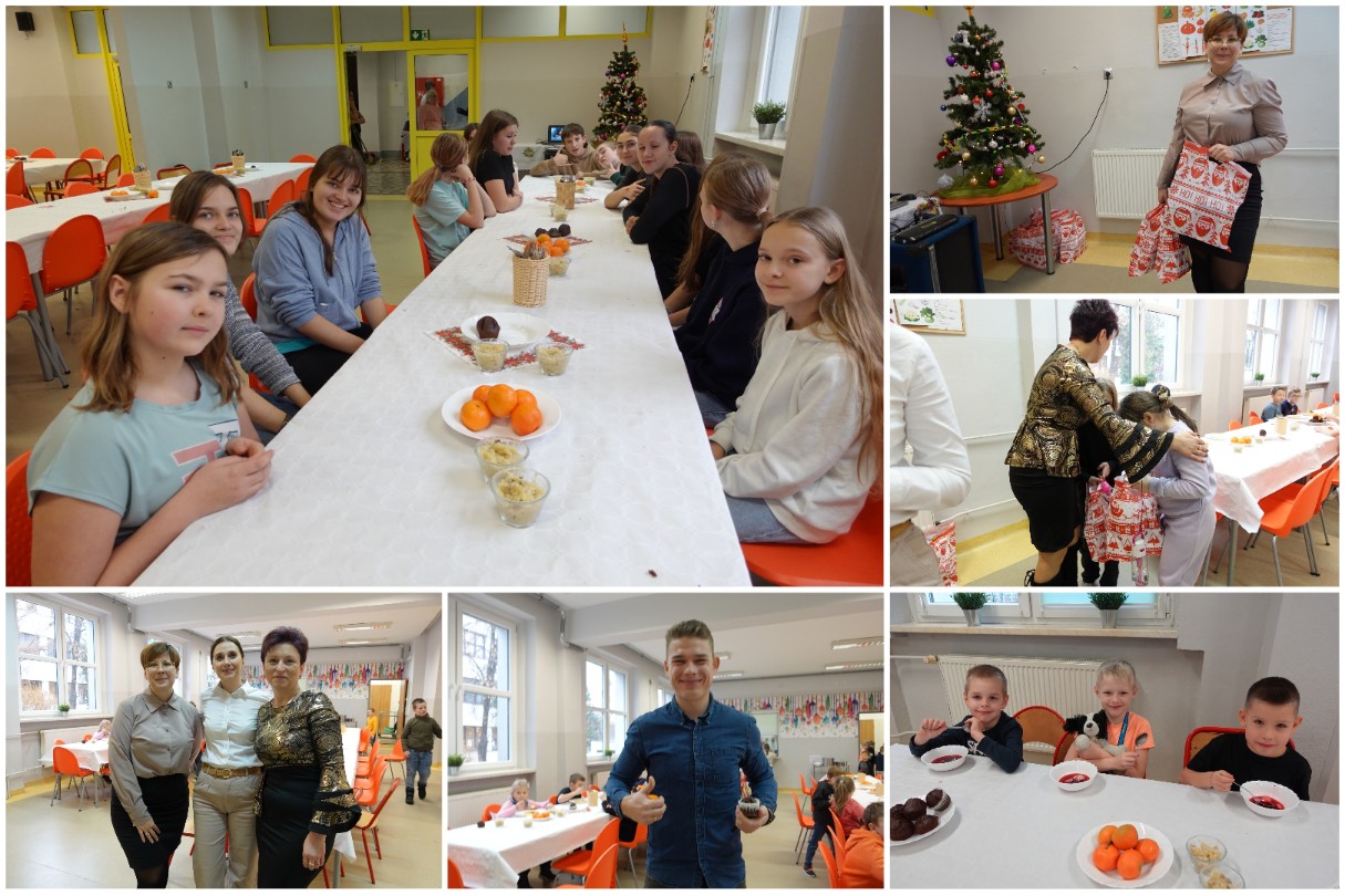 Wigilia w szkolnej jadalni.