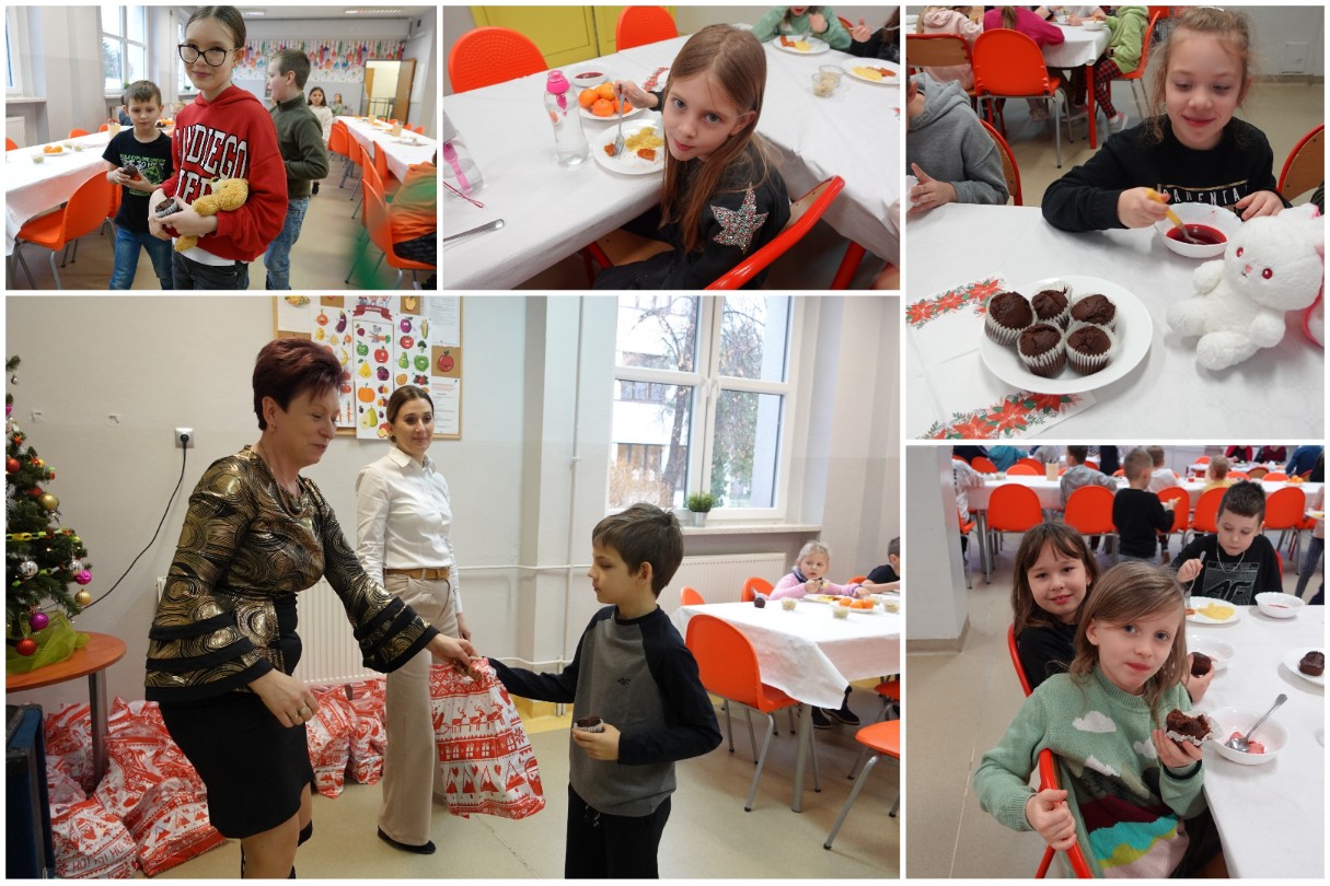 Wigilia w szkolnej jadalni.