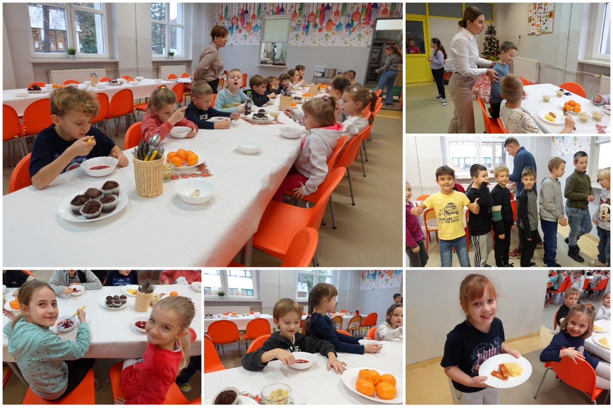 Wigilia w szkolnej jadalni.