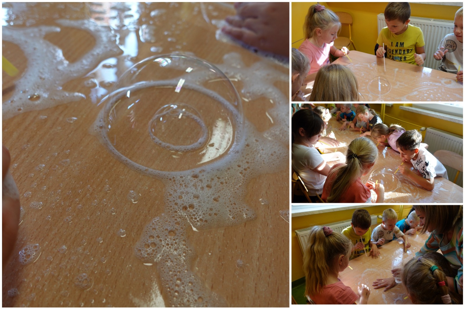 Wychowankowie świetlicy w trakcie zajęć.