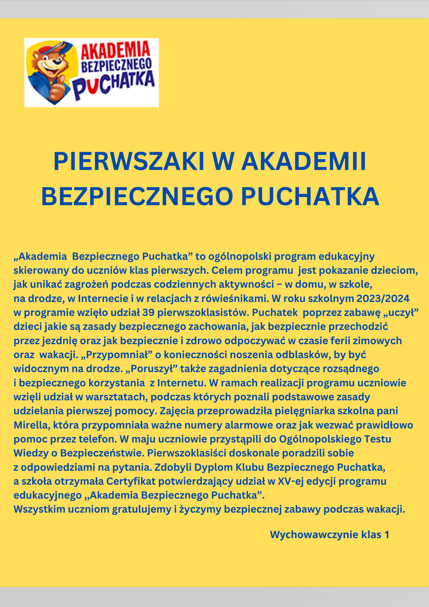 Akademia Bezpiecznego Puchatka