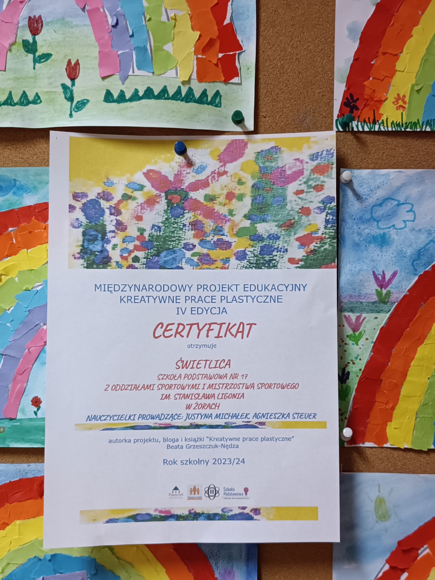 Dyplomy dla świetlicy szkolnej.