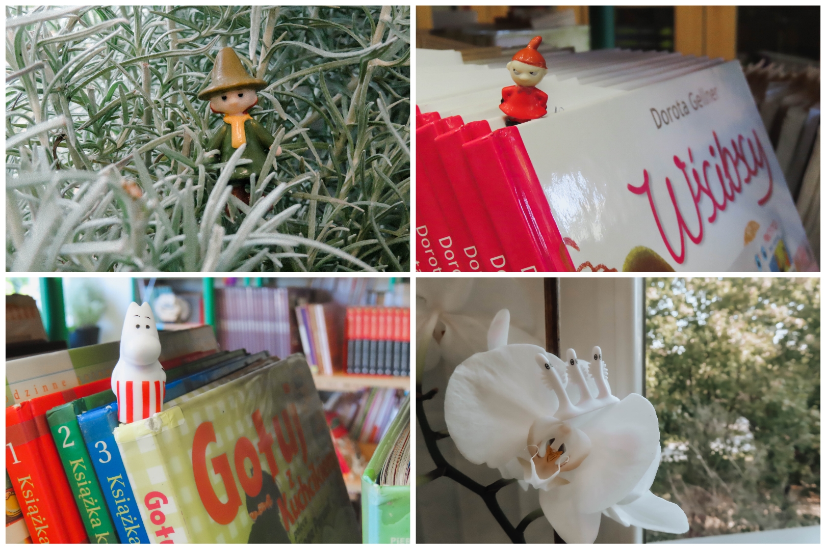 Ekipa Muminka z wizytą w szkolnej bibliotece.