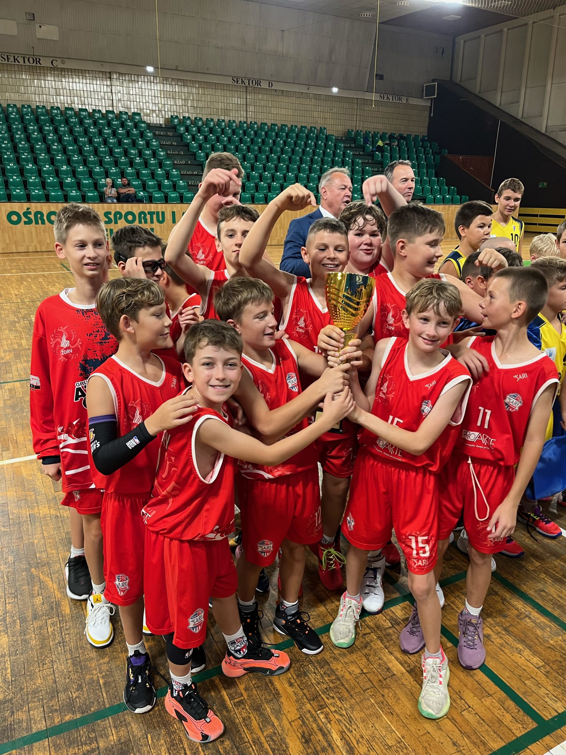 Uczniowie klasy sportowej podczas I Turnieju o Puchar Burmistrza Miasta Czeladź