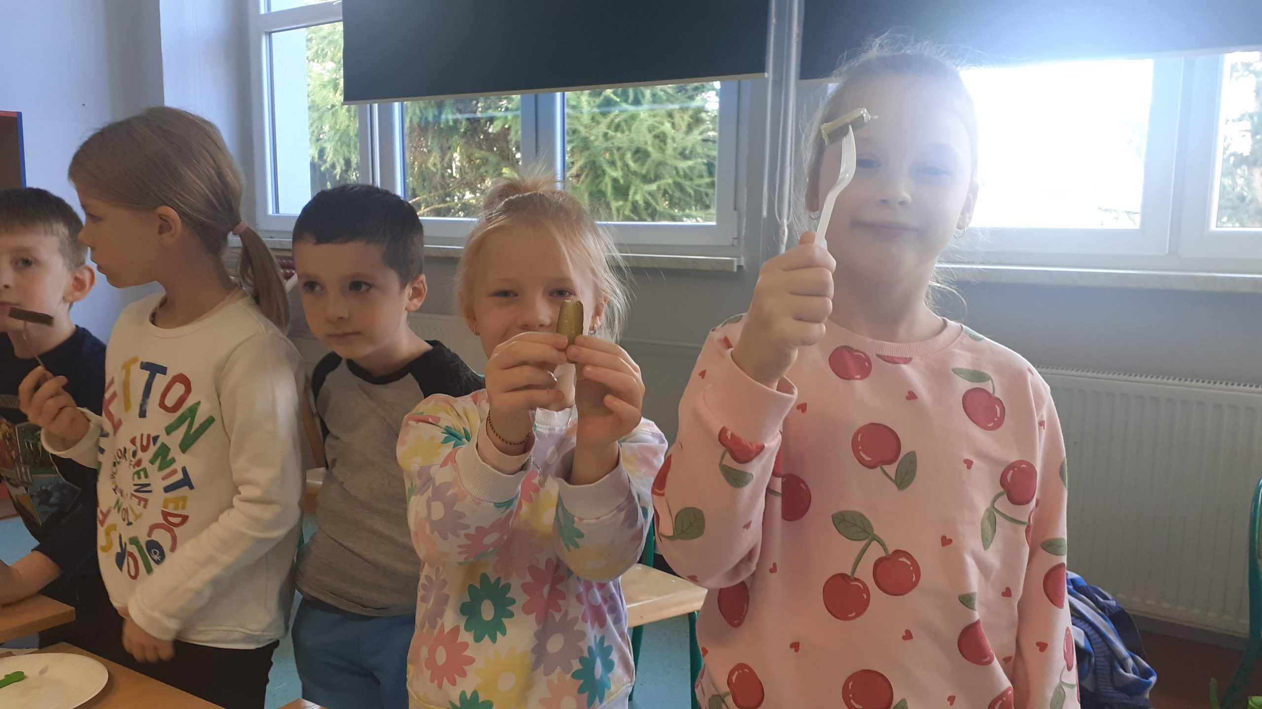 Uczniowie klasy 1a podczas zajęć.